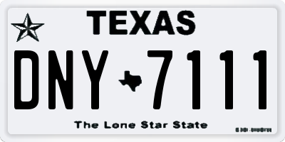 TX license plate DNY7111