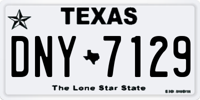 TX license plate DNY7129