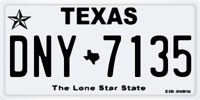 TX license plate DNY7135
