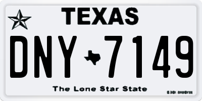 TX license plate DNY7149