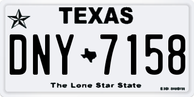 TX license plate DNY7158