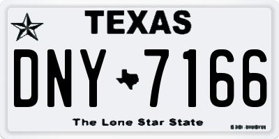 TX license plate DNY7166