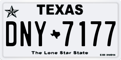 TX license plate DNY7177