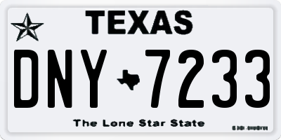 TX license plate DNY7233