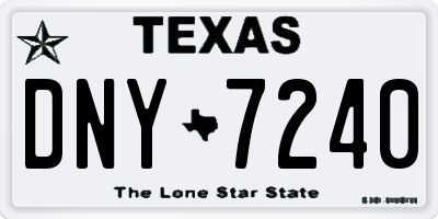 TX license plate DNY7240