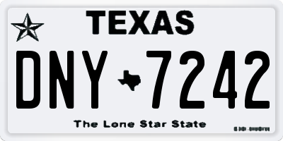 TX license plate DNY7242