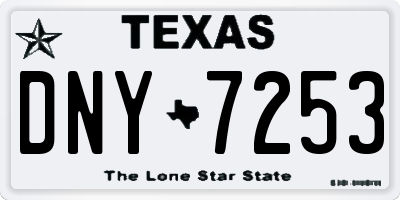 TX license plate DNY7253
