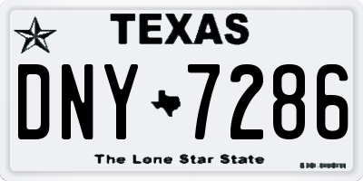 TX license plate DNY7286
