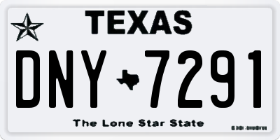 TX license plate DNY7291