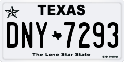 TX license plate DNY7293