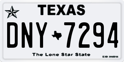 TX license plate DNY7294