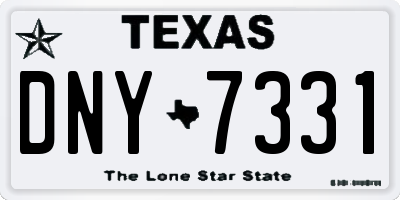 TX license plate DNY7331