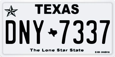 TX license plate DNY7337