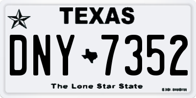 TX license plate DNY7352