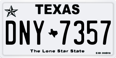 TX license plate DNY7357