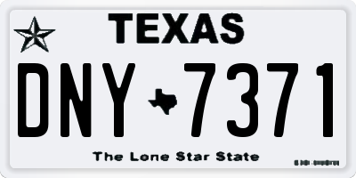 TX license plate DNY7371