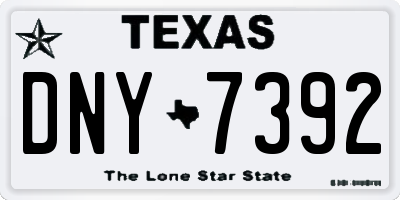 TX license plate DNY7392