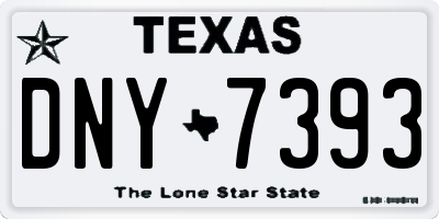 TX license plate DNY7393