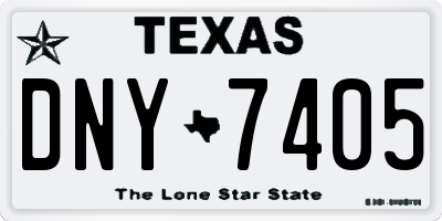 TX license plate DNY7405