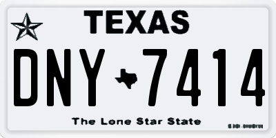 TX license plate DNY7414