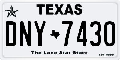 TX license plate DNY7430