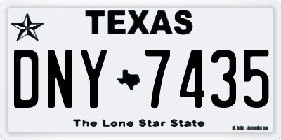 TX license plate DNY7435