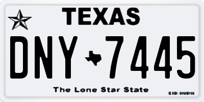 TX license plate DNY7445