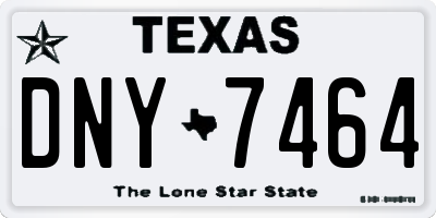 TX license plate DNY7464
