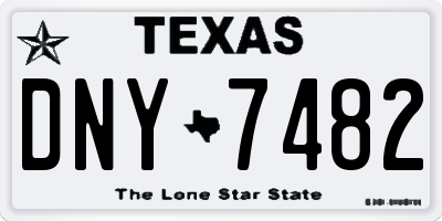 TX license plate DNY7482