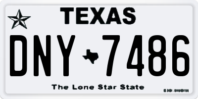 TX license plate DNY7486