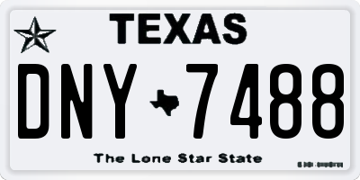 TX license plate DNY7488