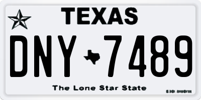 TX license plate DNY7489