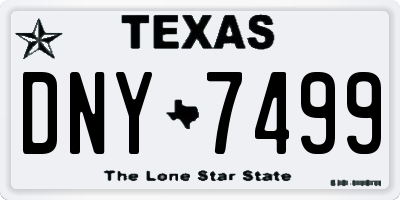 TX license plate DNY7499