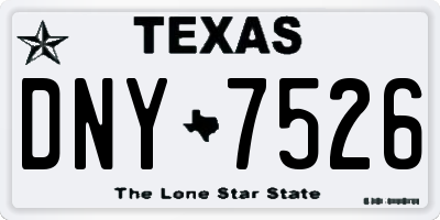 TX license plate DNY7526