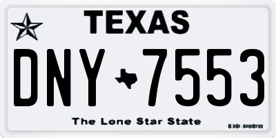 TX license plate DNY7553