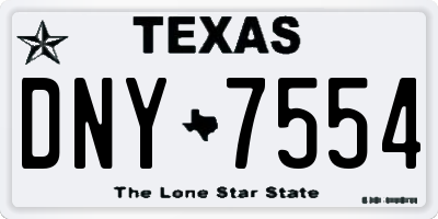 TX license plate DNY7554