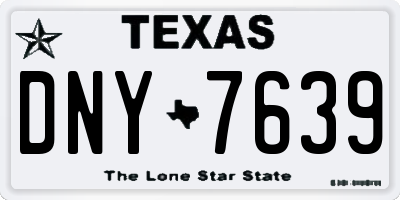 TX license plate DNY7639