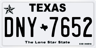 TX license plate DNY7652