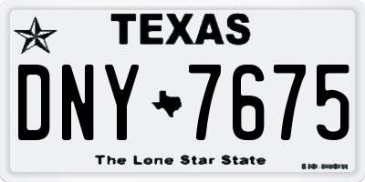 TX license plate DNY7675
