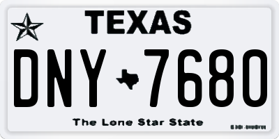 TX license plate DNY7680