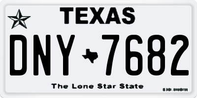 TX license plate DNY7682