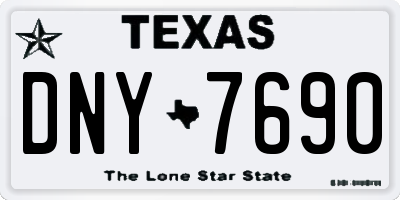 TX license plate DNY7690