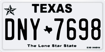 TX license plate DNY7698