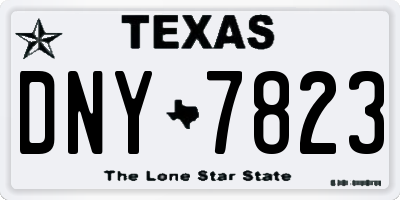 TX license plate DNY7823