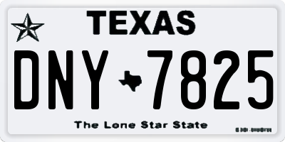 TX license plate DNY7825