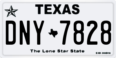 TX license plate DNY7828