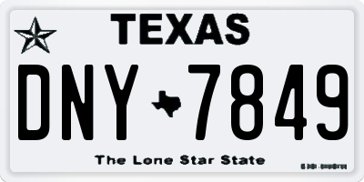 TX license plate DNY7849