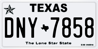 TX license plate DNY7858