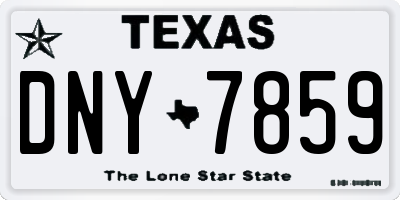 TX license plate DNY7859
