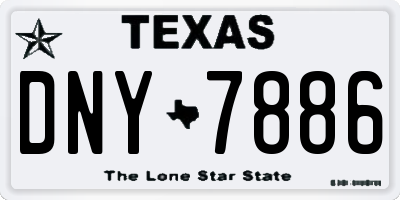 TX license plate DNY7886
